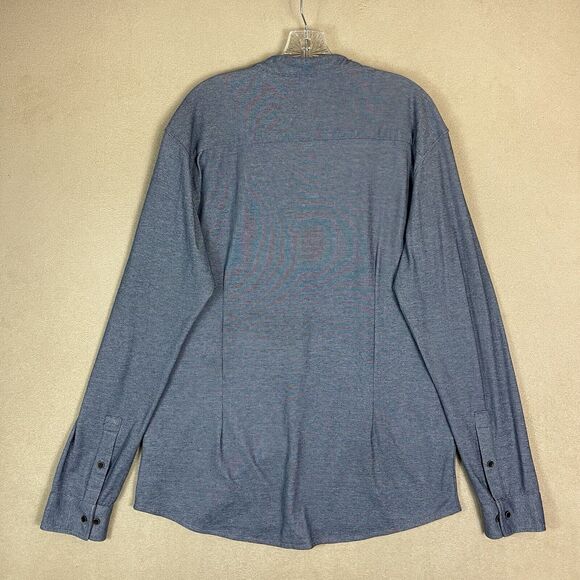 YoungLA Shirt Mens Extra Large Gray Button Front Long Sleeve Casual Preppy Adult - Picture 9 of 10